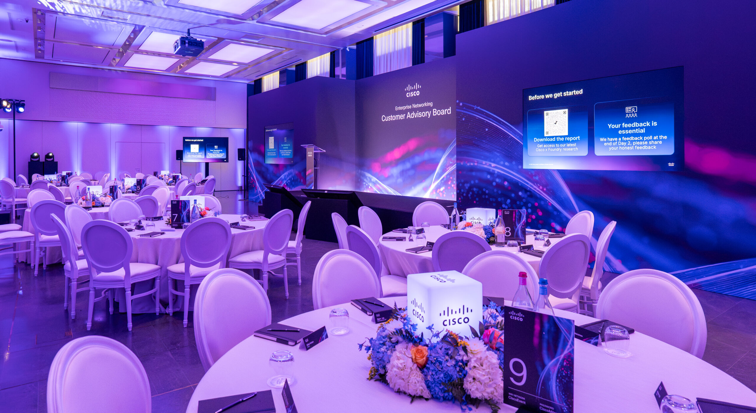Conference technology and AV production at a corporate event
