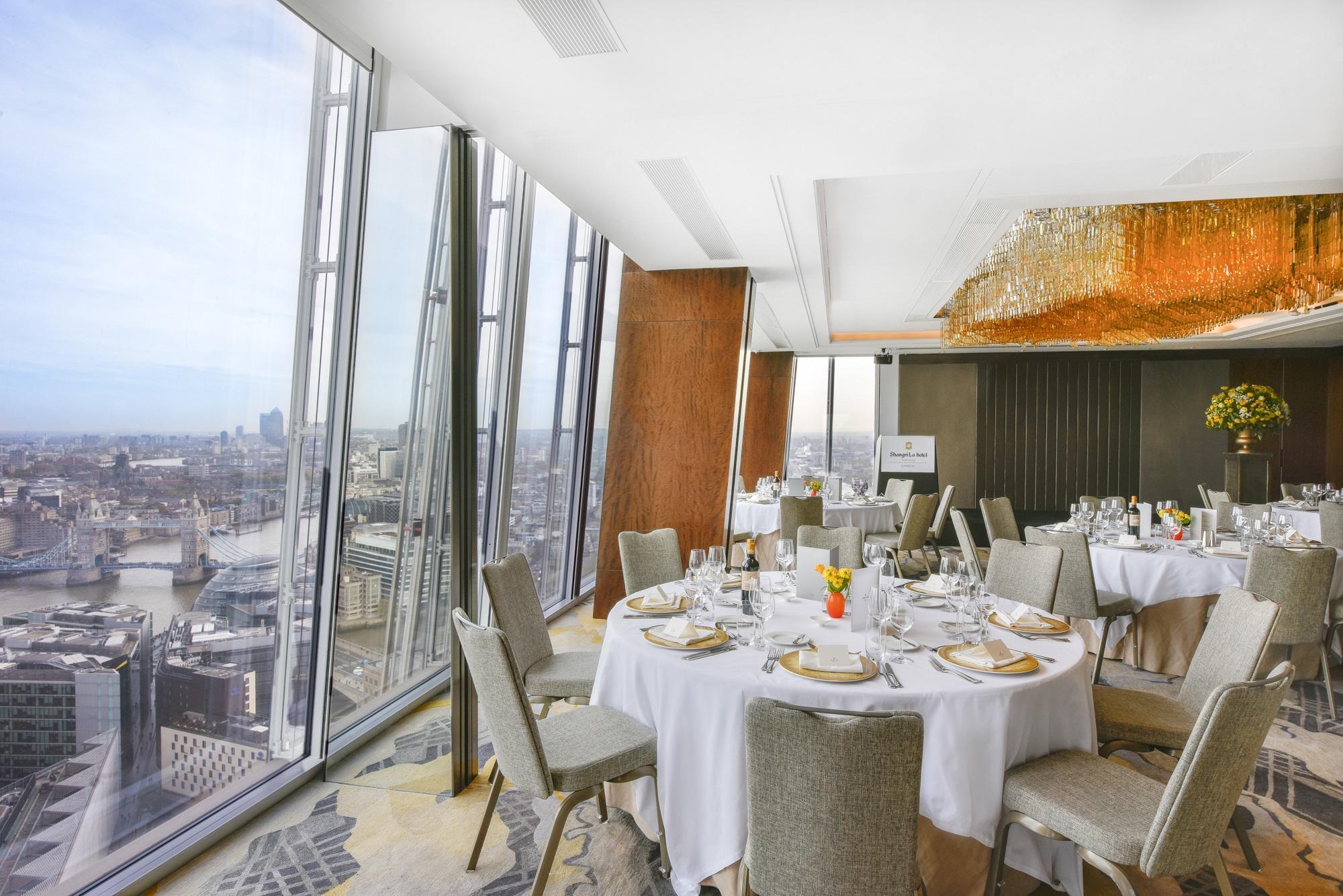 Corporate event venue in London set up for business guests