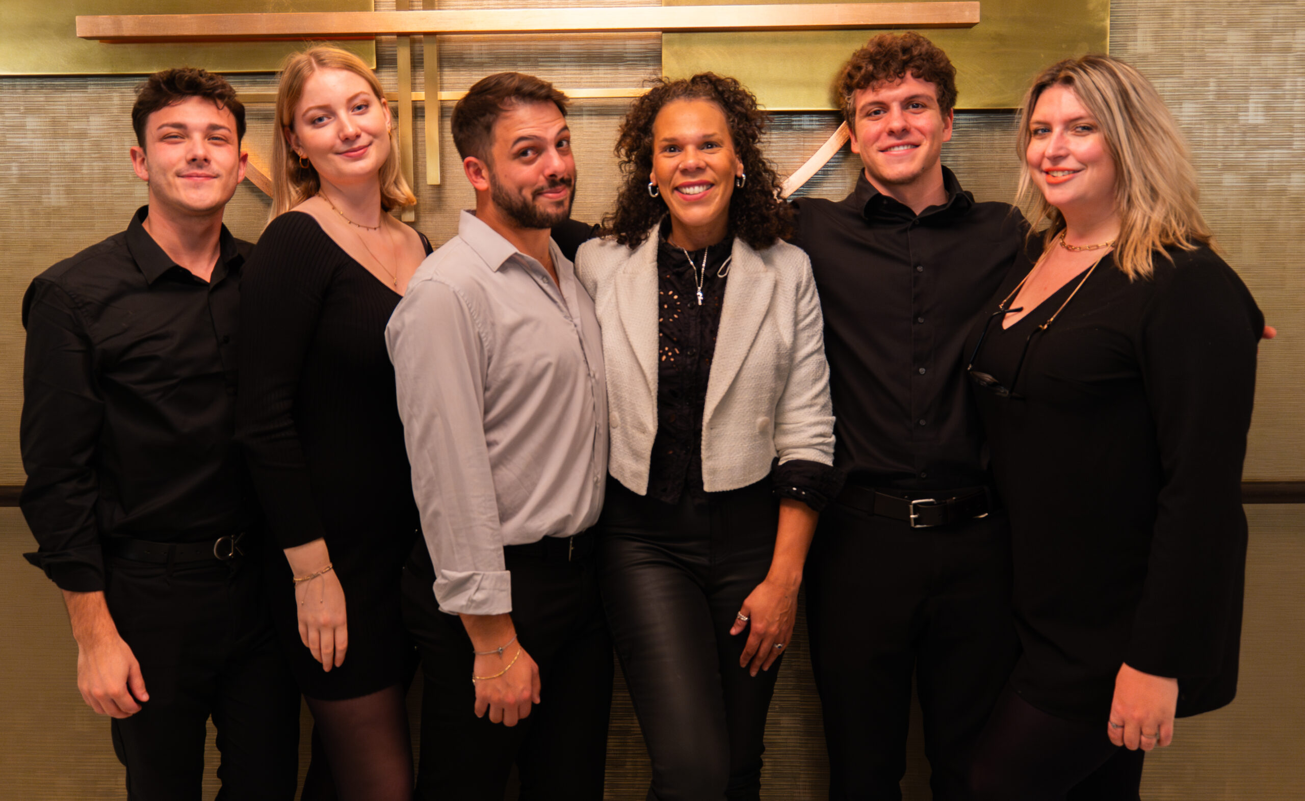 Event planners coordinating a corporate event in London